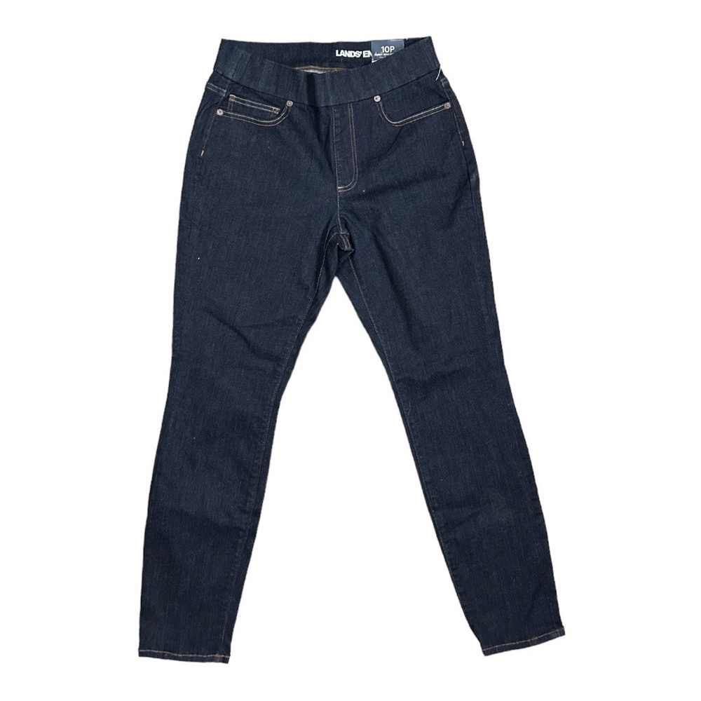 NWT Land’s End Curvy Semi High Rise Pull-on Skinny Leg Jeans Size 10P [340]